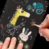 Scratch & Scribble Mini Art Kit - Safari animals 6+ years