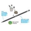 Carioca Eco Pencils Black with Eraser 6 pcs