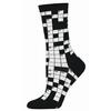 Socksmith καλτσες γυναικίες 'Σταυρόλεξο' άσπρο-μαύρο 36-41