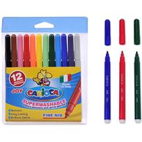 Carioca Joy Πλενόμενοι Λεπτοί Μαρκαδόροι 12 Τμχ. - Μελάνι Απο Φυσικές Ίνες