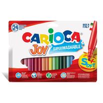 Cariocas Joy Soft Μαρκαδόροι Πλενόμενοι Λεπτοί 24 Τμχ.