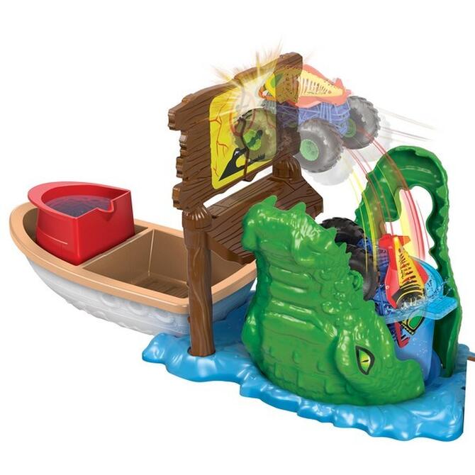 Hot Wheels Monters Trucks Σετ Χρωμοκεραυνοί με Κροκόδειλο 4+