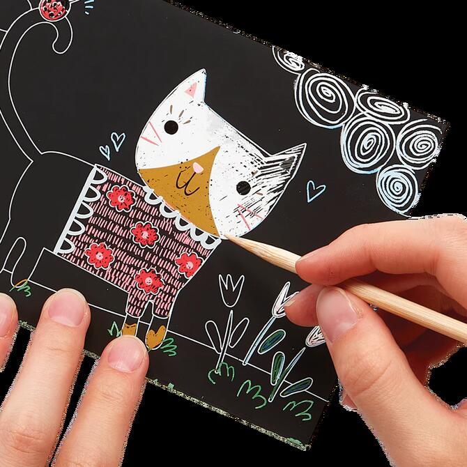 Scratch & Scribble Mini Art Kit - Γάτες 6+ ετών