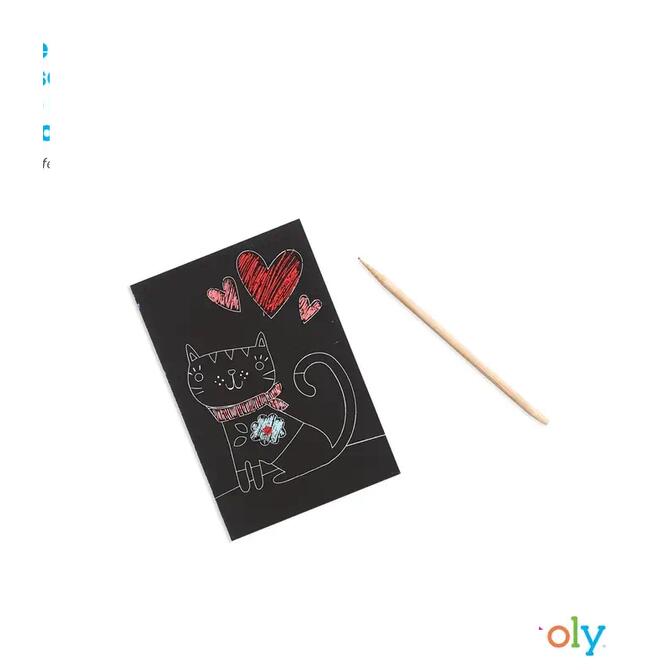 Scratch & Scribble Mini Art Kit - Safari animals 6+ years