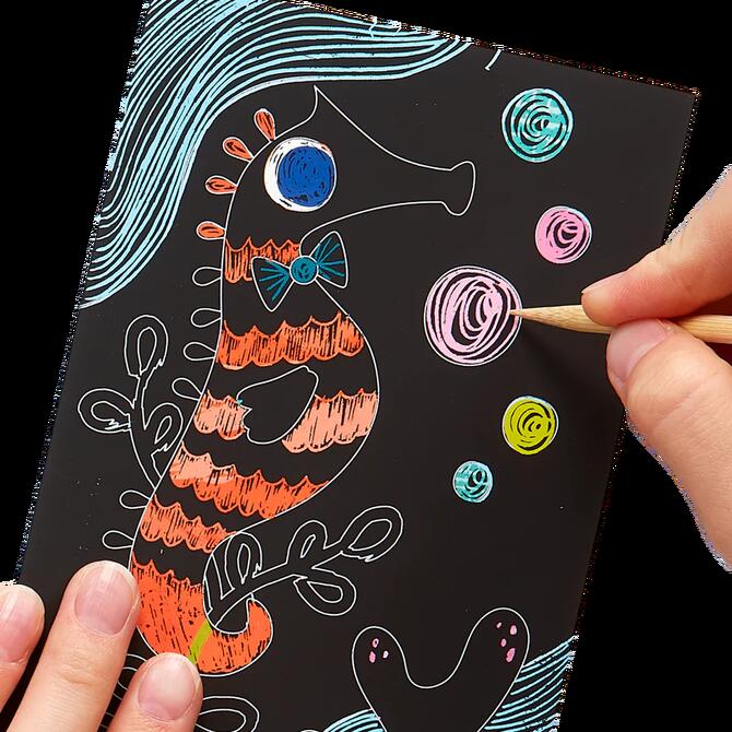 Scratch & Scribble Mini Art Kit - Ψαράκια 6+ ετών