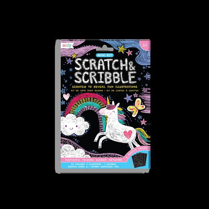 Scratch & Scribble Mini Art Kit - Μονόκεροι και φίλοι 6+ ετών