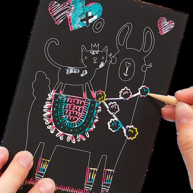 Scratch & Scribble Mini Art Kit - Μονόκεροι και φίλοι 6+ ετών