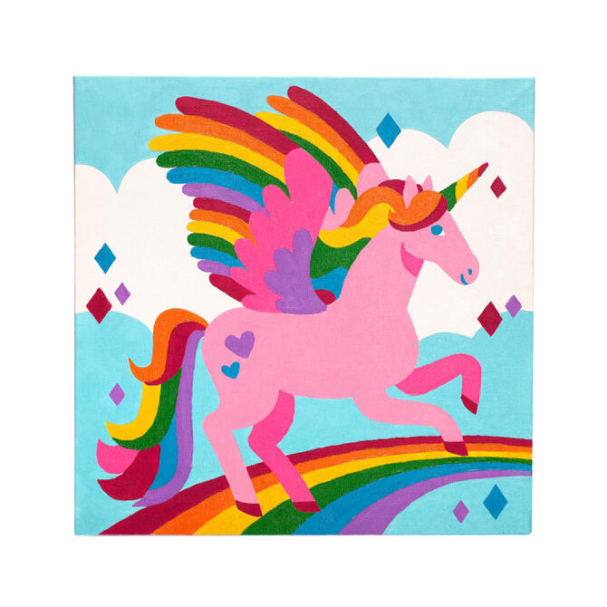 Colorific-Canvas Paint by Number-Kit Μονόκερος καμβάς ζωγραφικής με νούμερα μπόγες