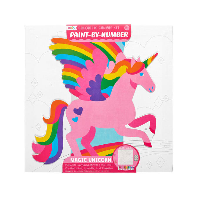 Colorific-Canvas Paint by Number-Kit Μονόκερος καμβάς ζωγραφικής με νούμερα μπόγες