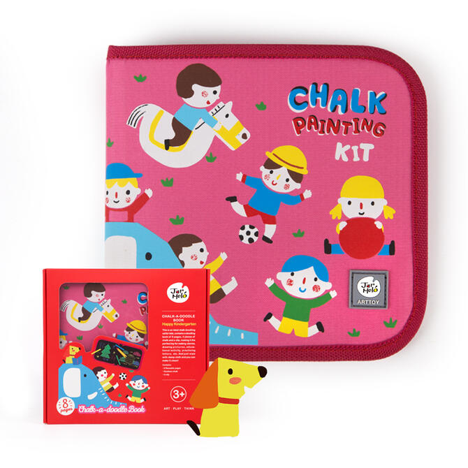 Chalk-Doodle Book Jar Melo Book with Chalks 4 colors
