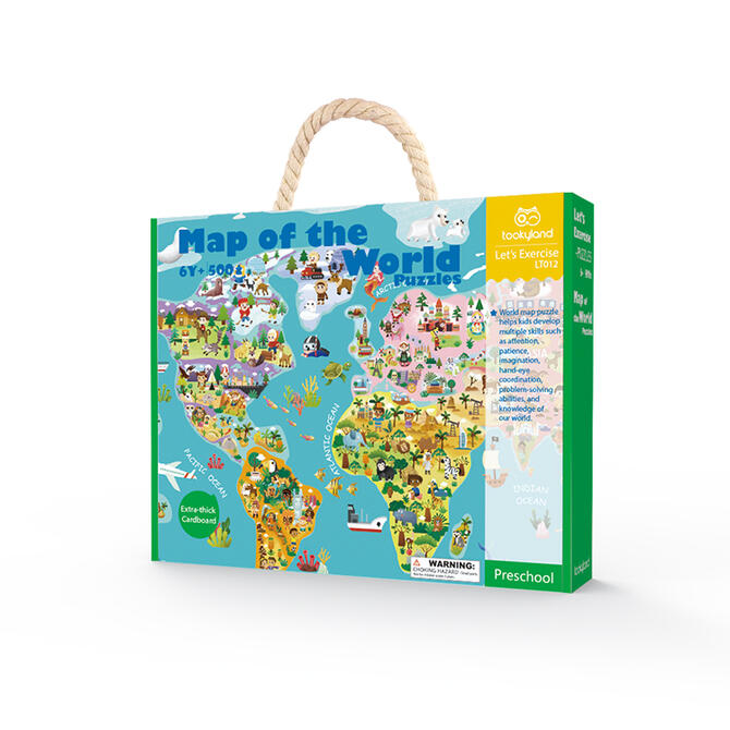 World Map Puzzle 500 Pcs. - Tooky Land