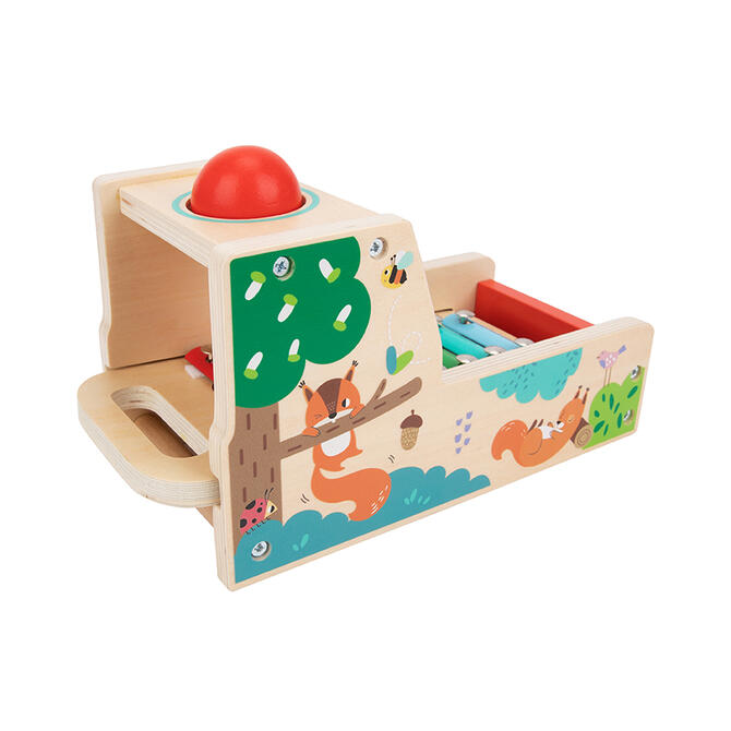 Wooden Metallophone with Hammer - Tooky Toy