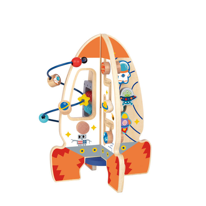 Wooden Activity Rocket - Tooky Toy