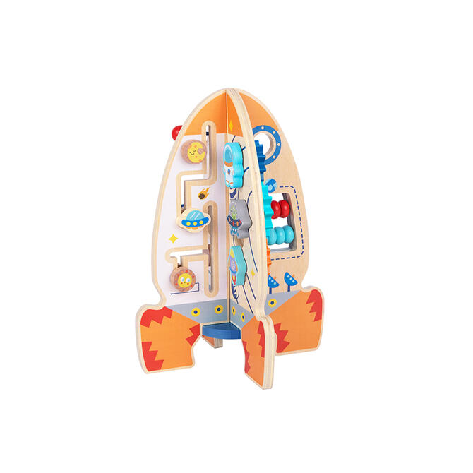 Wooden Activity Rocket - Tooky Toy