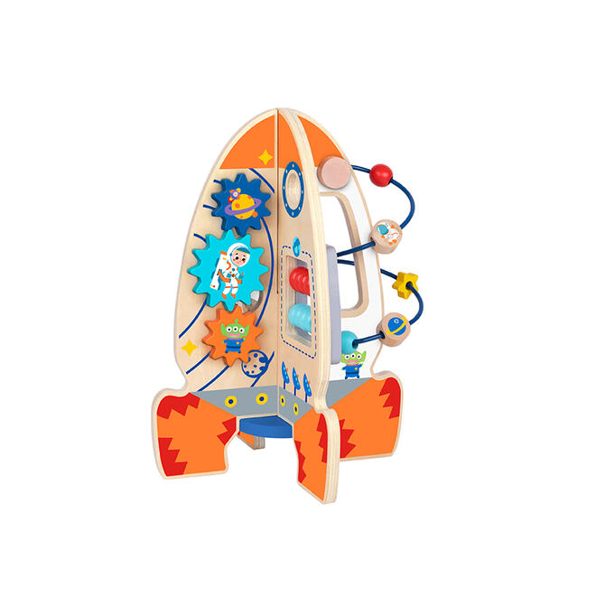 Wooden Activity Rocket - Tooky Toy