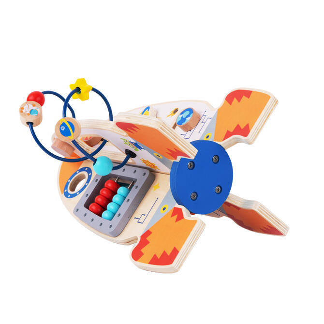Wooden Activity Rocket - Tooky Toy