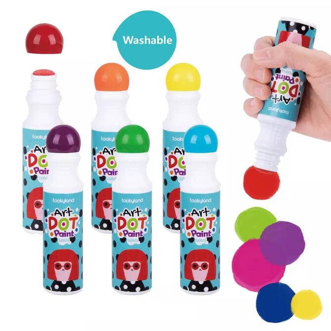 Σετ Ζωγραφικής με Κουκίδες 6 Χρώματα - Tooky Toy