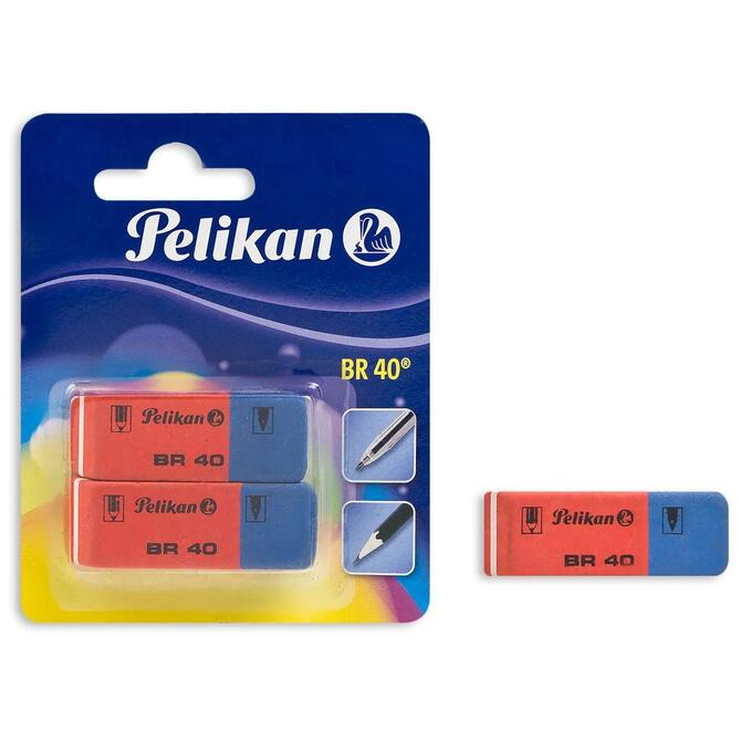 Pelican Eraser Blue-Red 2 Pcs