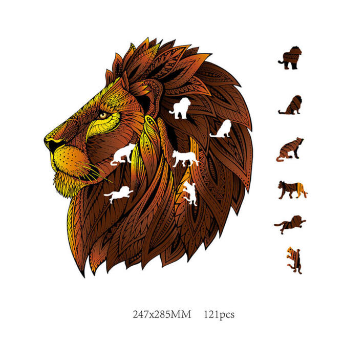 Eureka Rainbow Wooden Puzzle Lion 121pcs 7+ Years