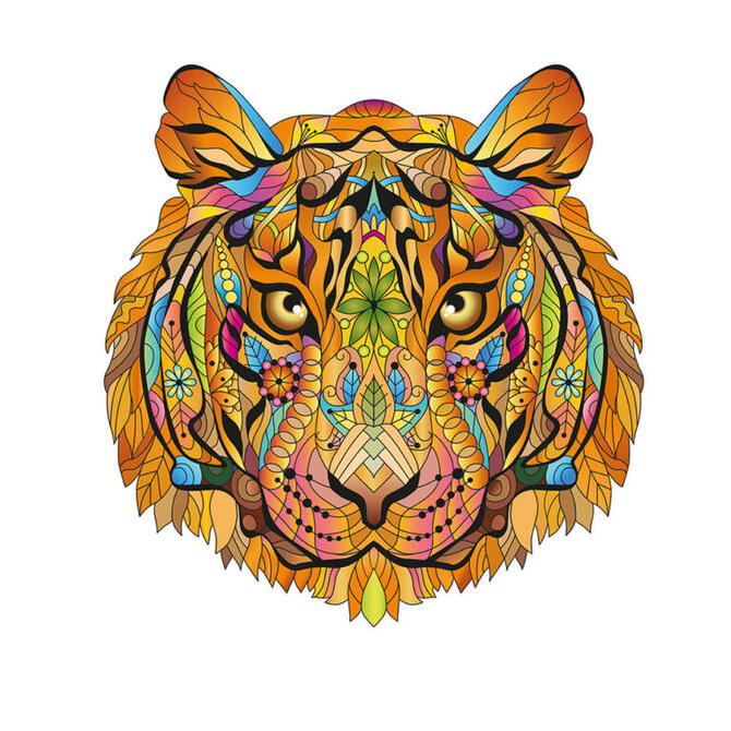 Eureka Rainbow Τίγρης Ξύλινο Πάζλ Τμχ 