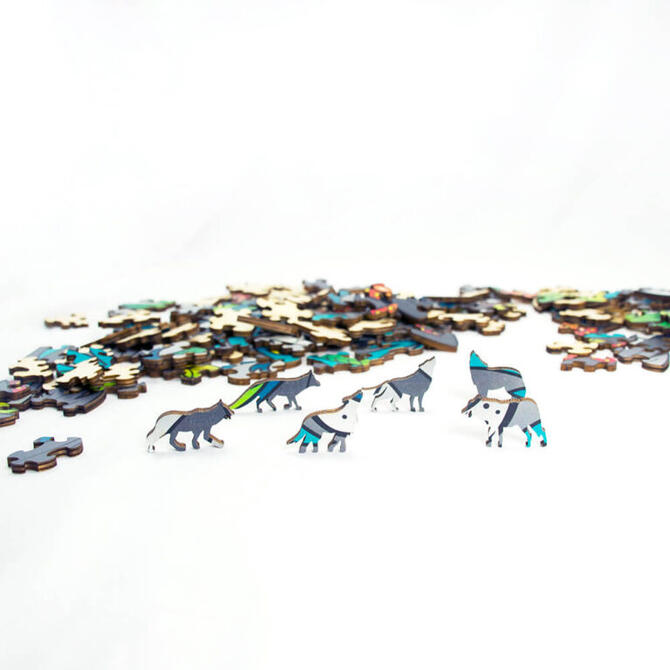 Eureka Rainbow Wolf Wooden Puzzle 180pcs 7+ Years