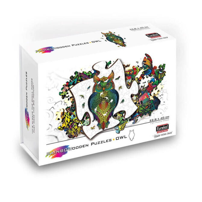 Eureka Rainbow Wooden Puzzle Owl 137pcs 7+ Years