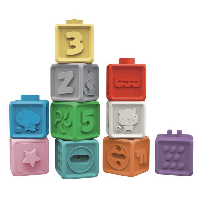 Fisher Price Educational Soft Bricks 10 pcs. Colored