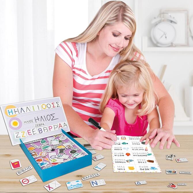 Magnet Box Μαθαίνω να Γράφω 72 Εκπαιδευτικοί Χάρτινοι Μαγνήτες 3+ ετών