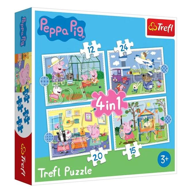 Trefl Πάζλ Σετ 4-Σε-1 Peppa Pig 35-70 Τμχ