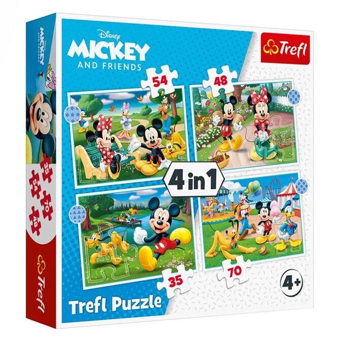 Trefl Puzzle Set 4-In-1 Mickey And Friends 35-70 Pcs