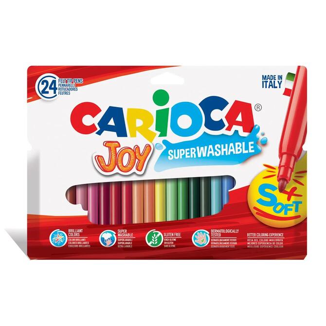 Cariocas Joy Soft Markers Washable Thin 24 Pcs.