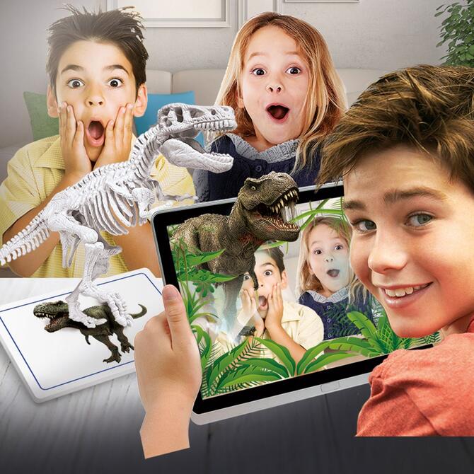 Learn & Create T-Rex & Triceratops Augmented Reality Fluo