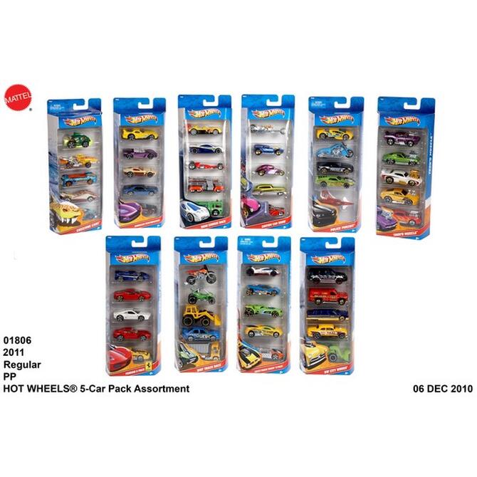 Hot Wheels Set of 5 Cars 4+
