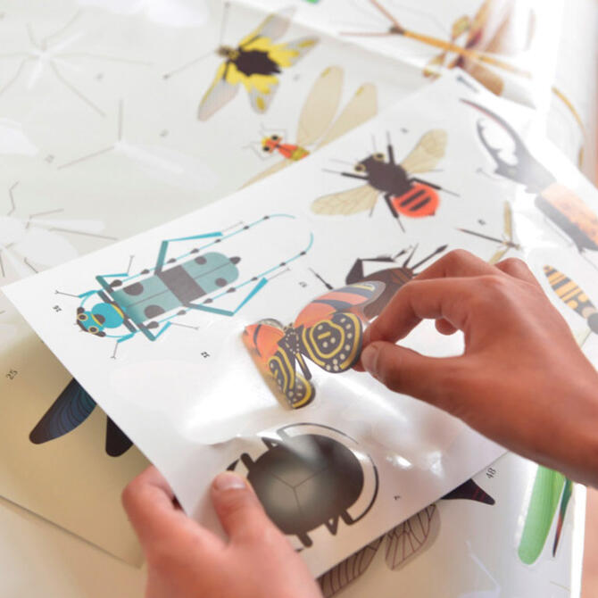 Poppik Insects - reusable sticker poster ages 6-12