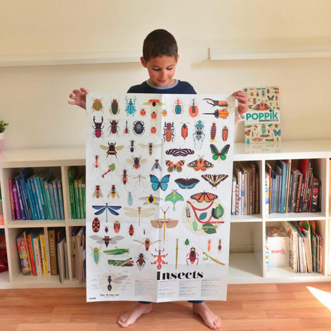 Poppik Insects - reusable sticker poster ages 6-12