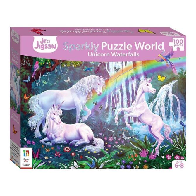 Touch & Feel Sparkly Puzzle World: Unicorn Waterfalls