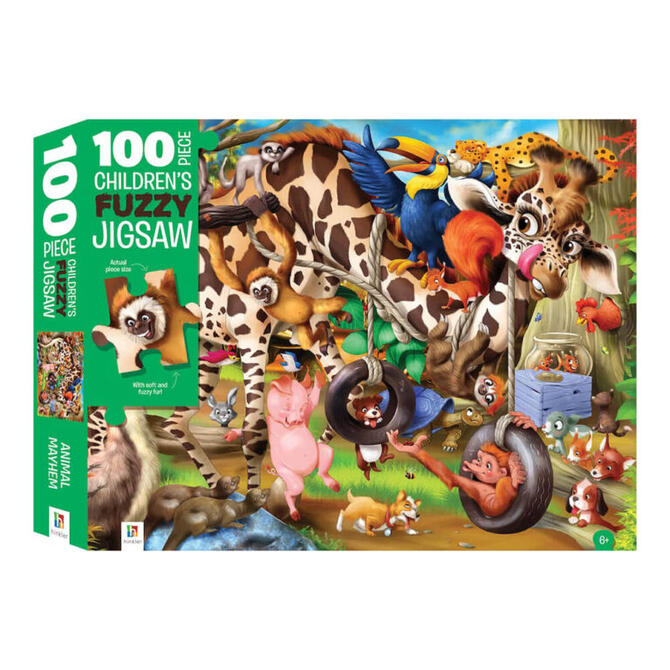 Touch And Feel Puzzle: Jungle Animals 100pc With Flashes 