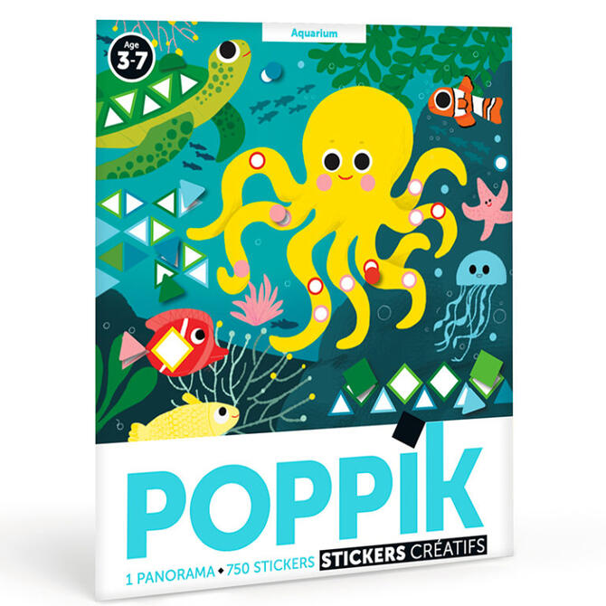 Poppik Aquarium - Panorama sticker mosaic ages 3-6