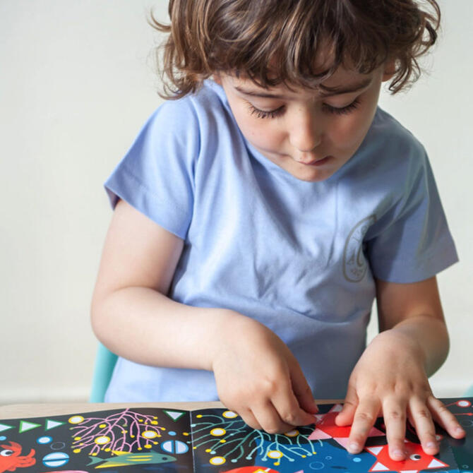 Poppik Aquarium - Panorama sticker mosaic ages 3-6