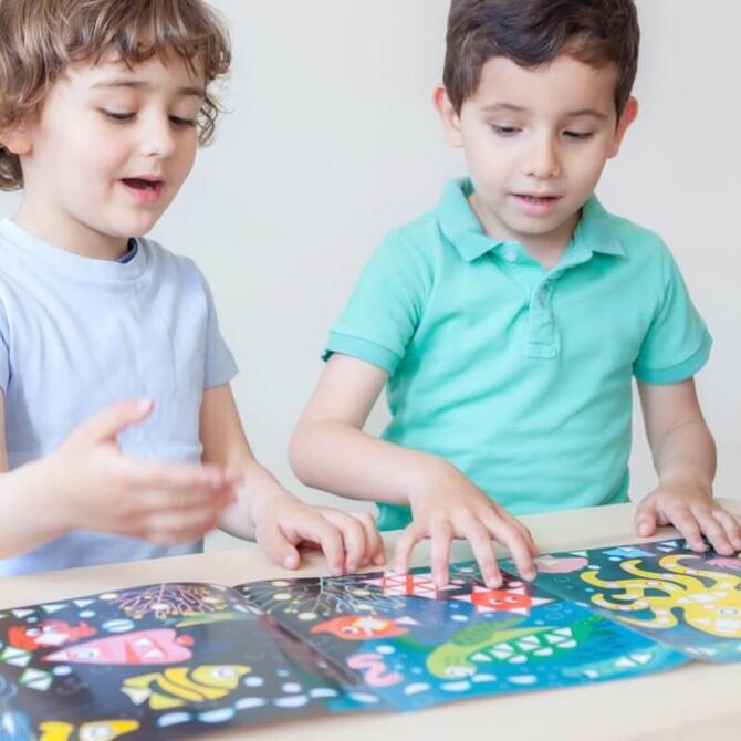 Poppik Aquarium - Panorama sticker mosaic ages 3-6