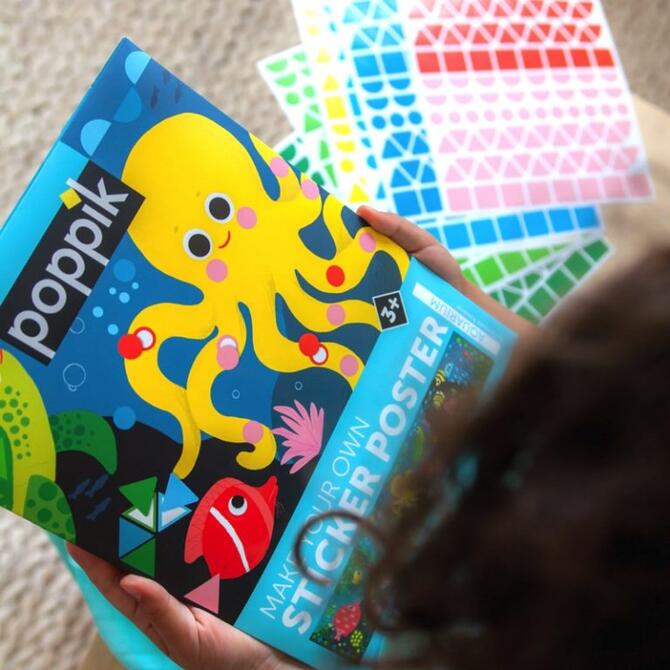 Poppik Aquarium - Panorama sticker mosaic ages 3-6