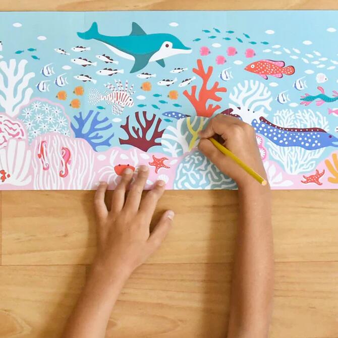 Poppik Barrier Reef - Panorama coloring poster 