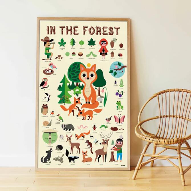 Poppik Forest - Reusable sticker poster ages 3-8 Poppik Forest - Reusable sticker poster ages 3-8