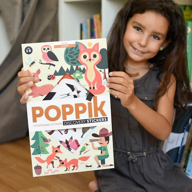 Poppik Forest - Reusable sticker poster ages 3-8