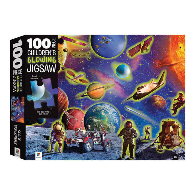Touch And Feel Puzzle: Space Explorers Glowing 100 Pcs. 